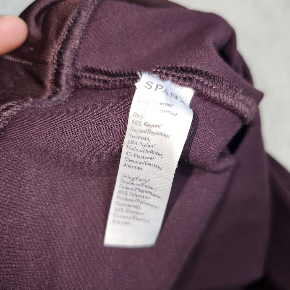 SPANX plum purple ponte leggings L - Picture 7 of 11